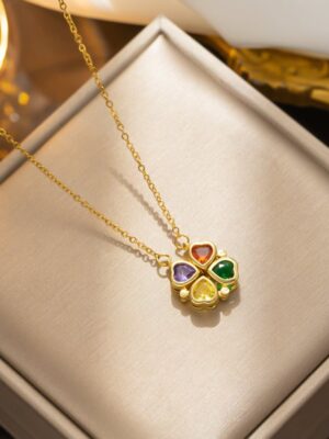 Fashion Necklace Clover Gold