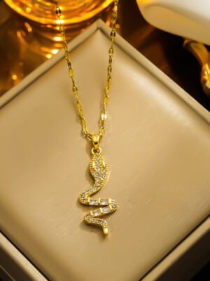 Fashion Necklace Gold Snake