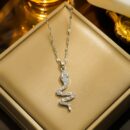 Fashion Necklace Silver Snake