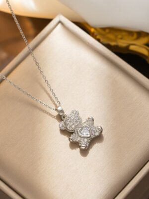 Fashion Necklace Gold Bear