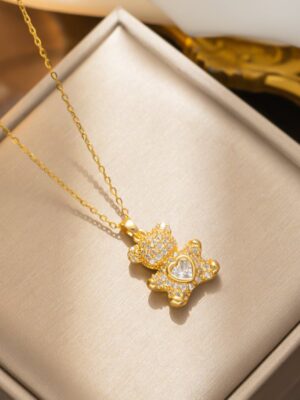 Fashion Necklace Silver Bear