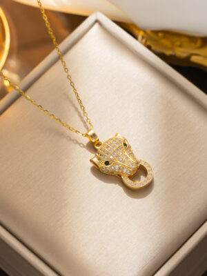 Fashion Necklace Gold Panther