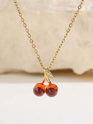 Fashion Necklace Cherries
