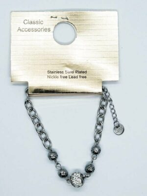 Bracelet Steel Glossy Bead