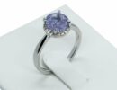 Fashion Ring Purple Round CZ