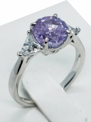 Fashion Ring Round Square CZ