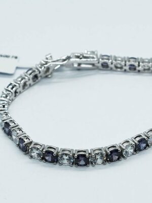 Fashion Bracelet With Purple White CZ