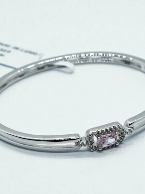 Fashion Bangle Rect Pink CZ