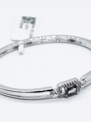 Fashion Bangle Rect Purple CZ