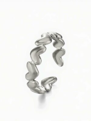 Ring Hearts Plated Stainless
