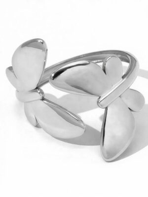 Ring Butterflies Plated Steel