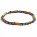 Bracelet Tigers Eye And Metal