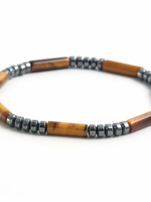 Bracelet Tigers Eye And Metal
