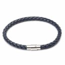 Bracelet Navy Blue Leather