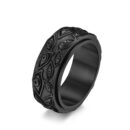 Ring Stainless Black Evil Eye
