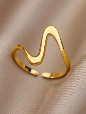 Ring Geometric Gold Plated