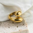 Ring Geometric Gold Plated