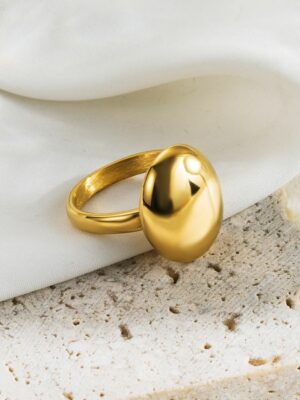 Ring Oval Gold Plated