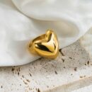 Ring Heart Gold Plated