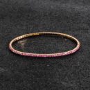 Bracelet Pink Rhinestones