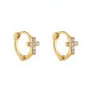 Earring Cross Zircon Stones