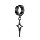 Earring Black Cross 4x9mm