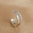 Stud C Shape Design Silver