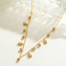 Necklace Elegant White Stones