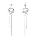 Earrings White Gothic Heart