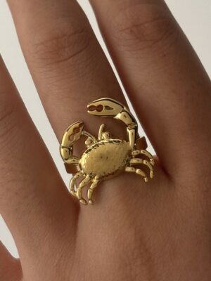Ring Crab Gold Plated