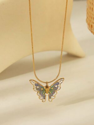 Necklace Butterfly Gold Plated