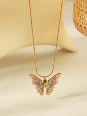 Necklace Butterfly Gold Plated