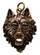 Pendant Bronze Wolf Head