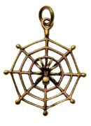 Pendant Bronze Spider On Web