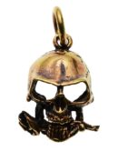 Pendant Bronze Skull With Rose