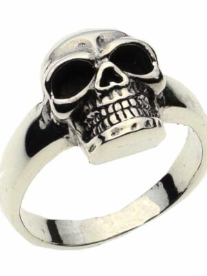 Ring Silver Skull Grinning