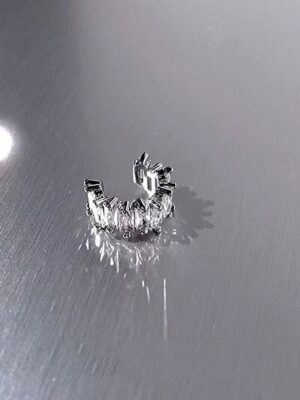 Ear Cuff Multi Stone Silver