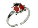 Ring Silver Ladybug Enamel