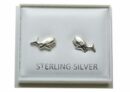 Earring Silver Stud Whale L1cm