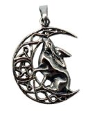 Pendant Silver Hare On Moon Lisa Parker Licensed