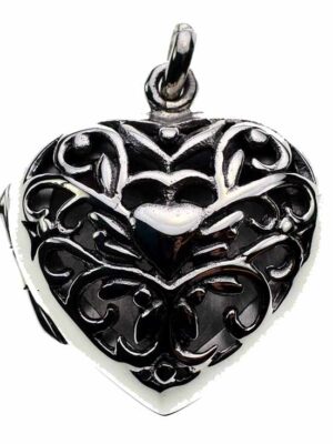Pendant Silver Locket Heart