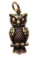 Pendant Bronze Owl On Perch