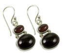Silver Earring Oval Stones