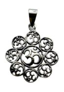 Silver Pendant Om Circle