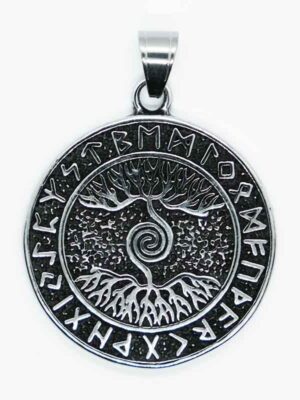Pendant Steel TOL With Runes