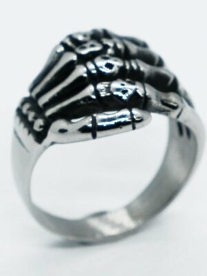 Ring Steel Skeleton Hand
