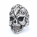 Ring Steel Skull Mexican