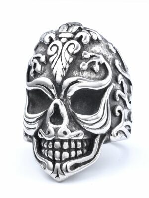 Ring Steel Skull Mexican