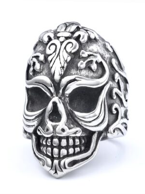 Ring Steel Skull Mexican