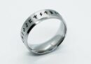 Ring Steel Nordic Runes